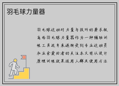羽毛球力量器